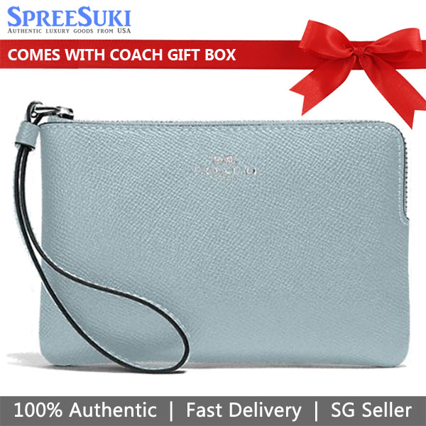 Coach Small Wristlet In Gift Box 100% Authentic Many Designs And Colours F58032 F80214 F67555 F87591 F87590