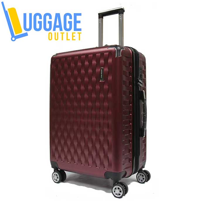28 inch Large Ricochetting Polycarbonate Expandable Luggage with Anti-theft Zippers Spinner Wheels and Recessed TSA Lock