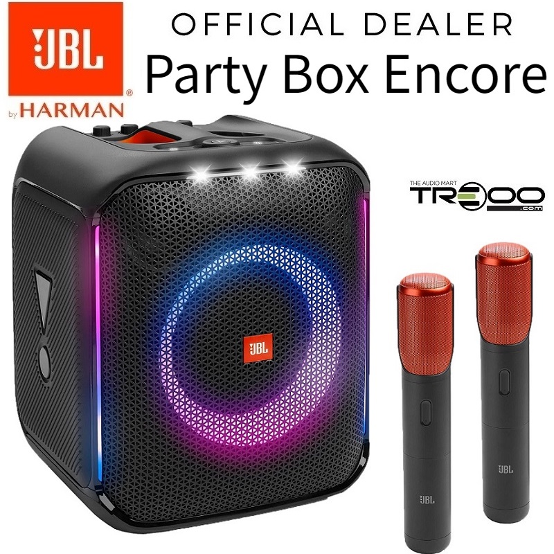 JBL PartyBox Encore Wireless Bluetooth Karaoke Portable Speaker with 2 Wireless Handheld Microphones