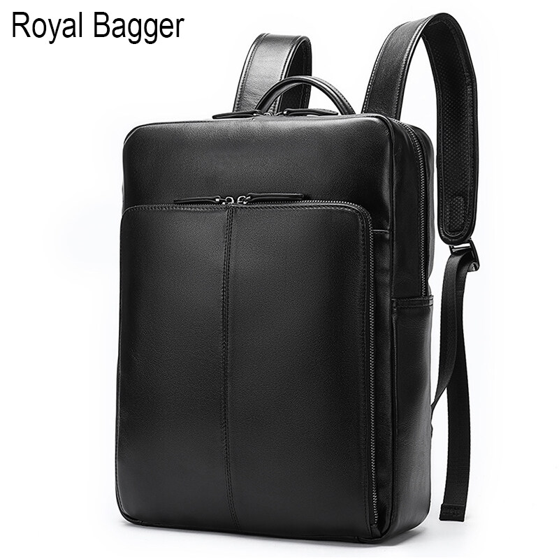 Royal Bagger Backpacks For Men Genuine Cow Leather 2021 New Shoulder Bag Laptop Bags Outdoor Travel Casual Backpack