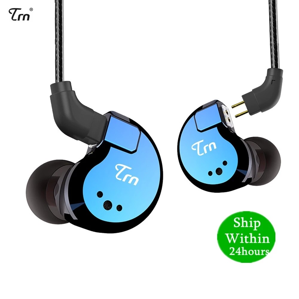 TRN V80 2DD 2BA Hybrid In Ear Earphone HIFI Monito Running Sport Earphone Earplug Headset Detachable Cable ZST V30 ES4 24h ship